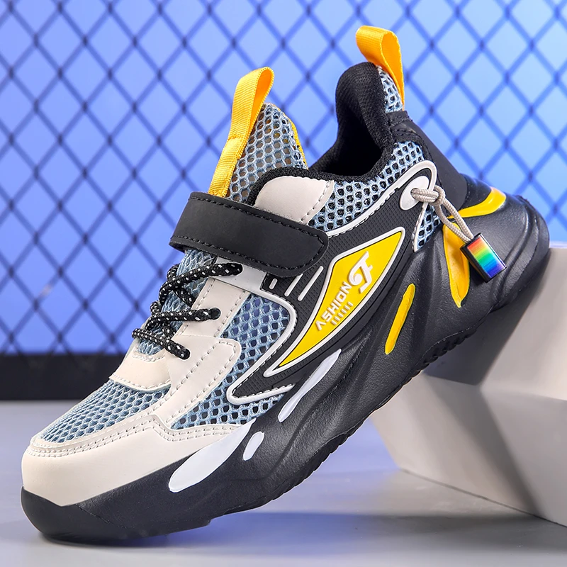 儿童鞋子夏季男童单网透气运动鞋男孩中大童防滑软底轻便跑步潮鞋