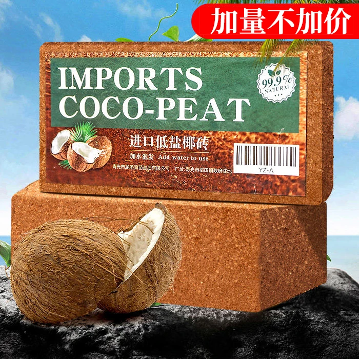 椰砖营养土通用型养花种菜脱盐花土耶砖大块乌龟爬宠垫材盆栽土壤