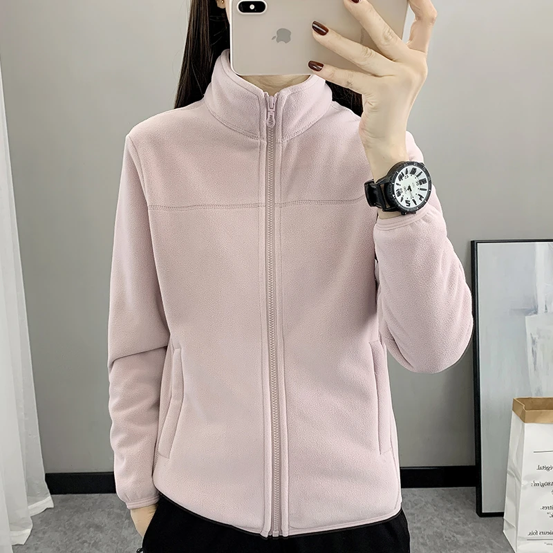 新品秋冬季户外登山抓绒衣女内搭双面绒卫衣保暖摇粒绒情侣外套男