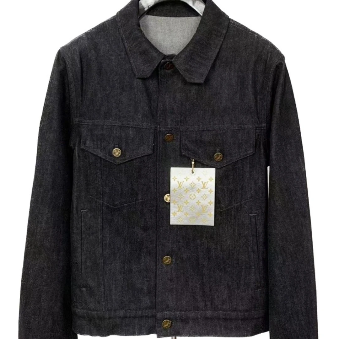 99新 LouisVuitton/路易威登 000359 暗纹挂牌牛仔夹克 50码