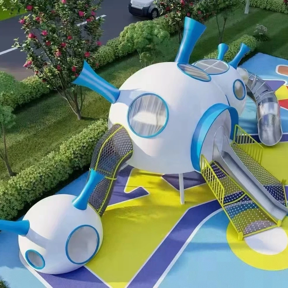 户外不锈钢滑梯室外大型儿童游乐设备定制公园景区设施滑滑梯