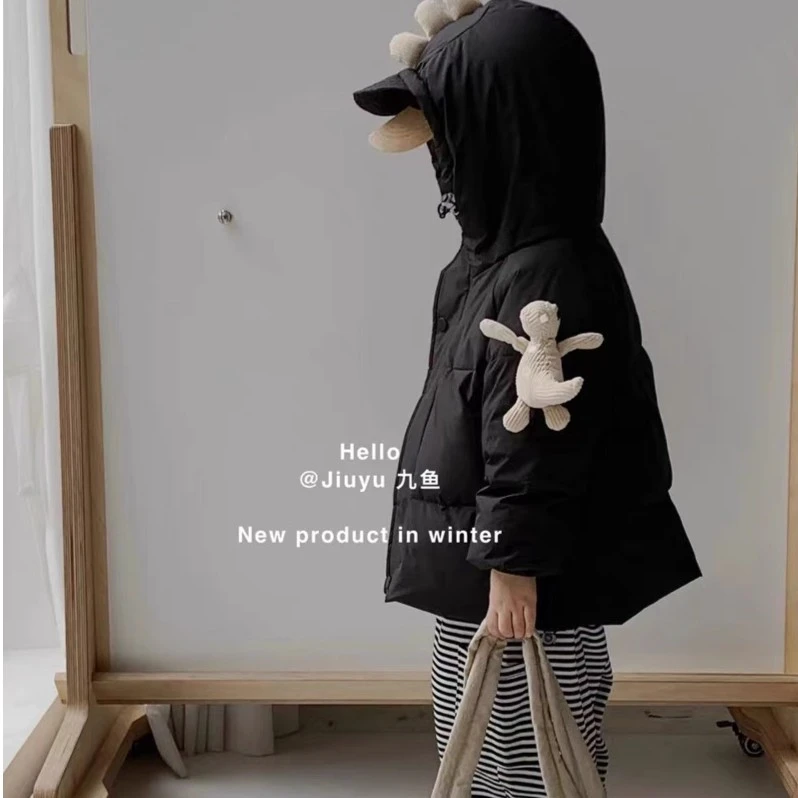 nana儿童韩版恐龙玩偶羽绒服