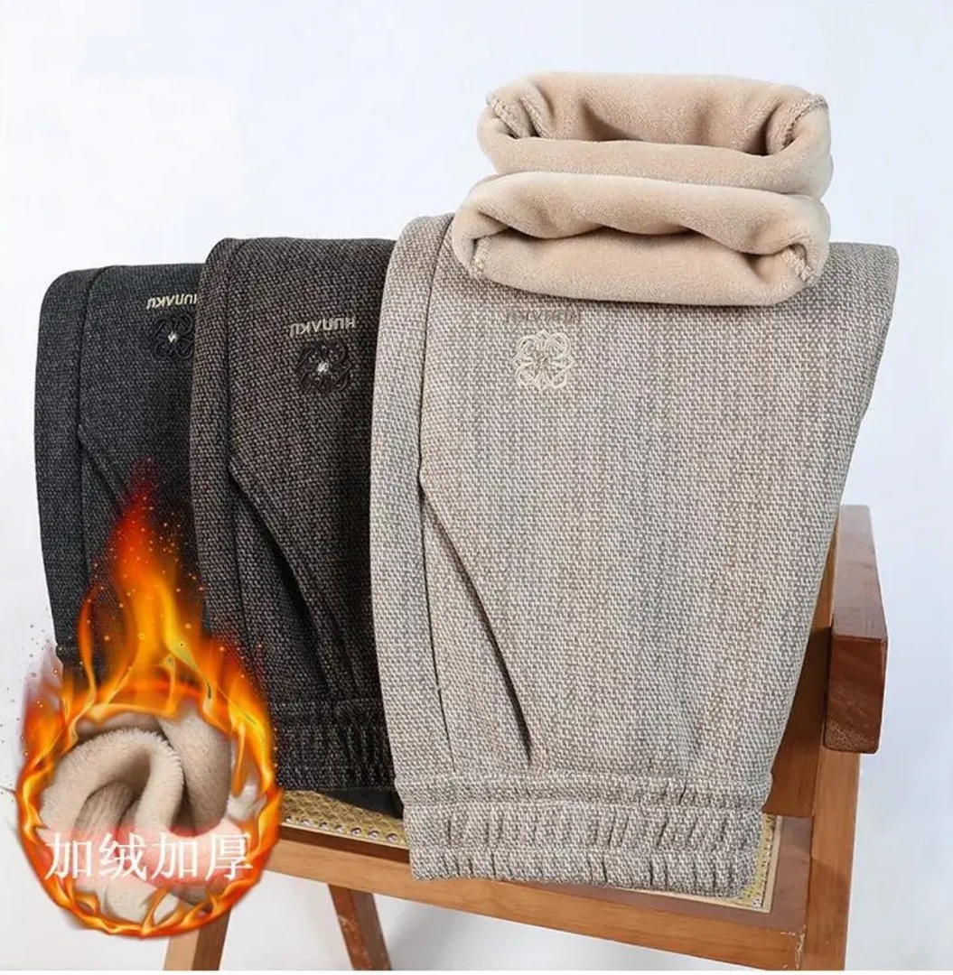 中老年女裤秋冬季妈妈装高端毛呢休闲长裤毛呢裤高腰直筒休闲裤