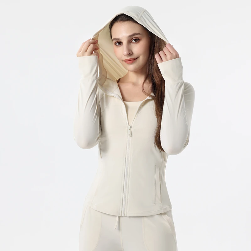 【冰感防晒外套女】户外长袖拉链连帽跑步运动健身lulu外套