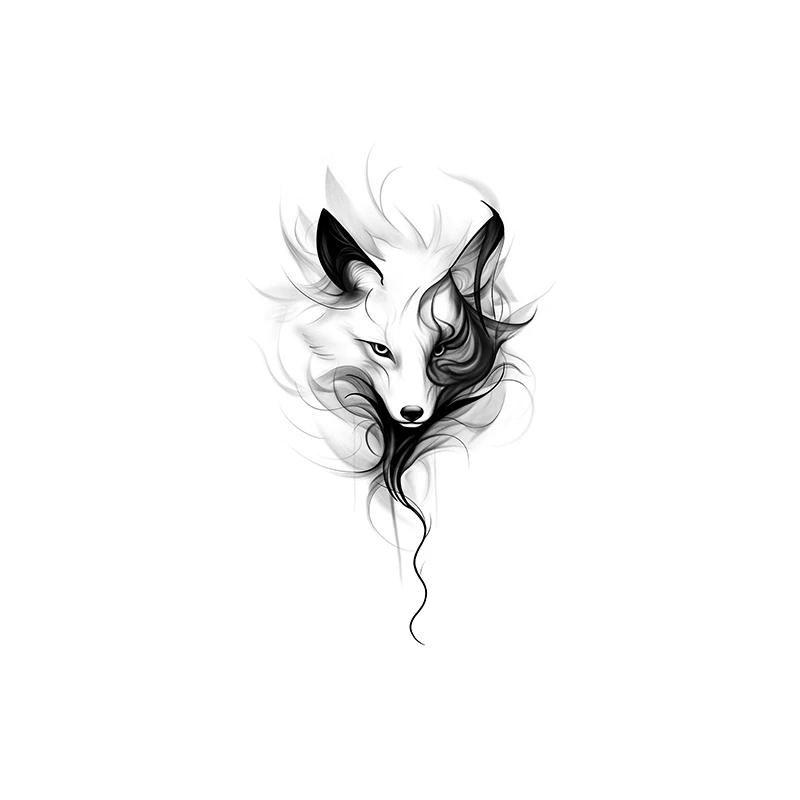 妖狐魅人 草本纹身贴半永久狐狸手臂后背男女同款防水持久逼真
