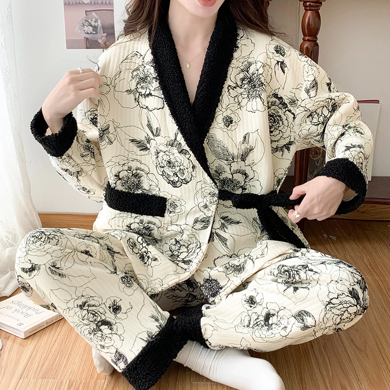 【春秋冬-空气棉】6-11月加肥加大月子服喂奶孕妇衣哺乳产妇睡衣