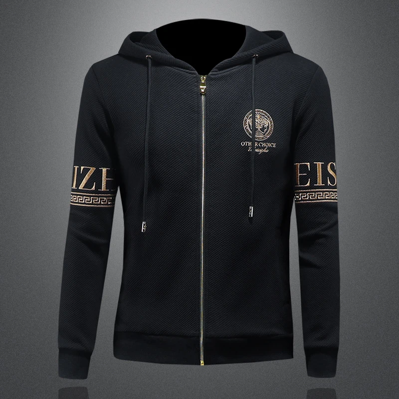 新款男士秋冬季青年连帽男装欧货时尚潮流休闲百搭上衣卫衣-87749