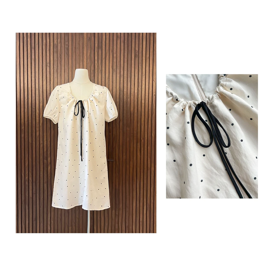 【痘痘私服】|【奶甜心动】甜美气质波点连衣裙