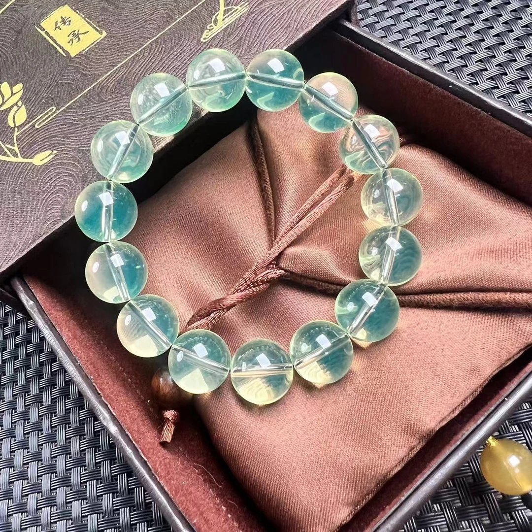 【正品补贴】多米尼加灵草珀手串14mm高端精美收藏首饰