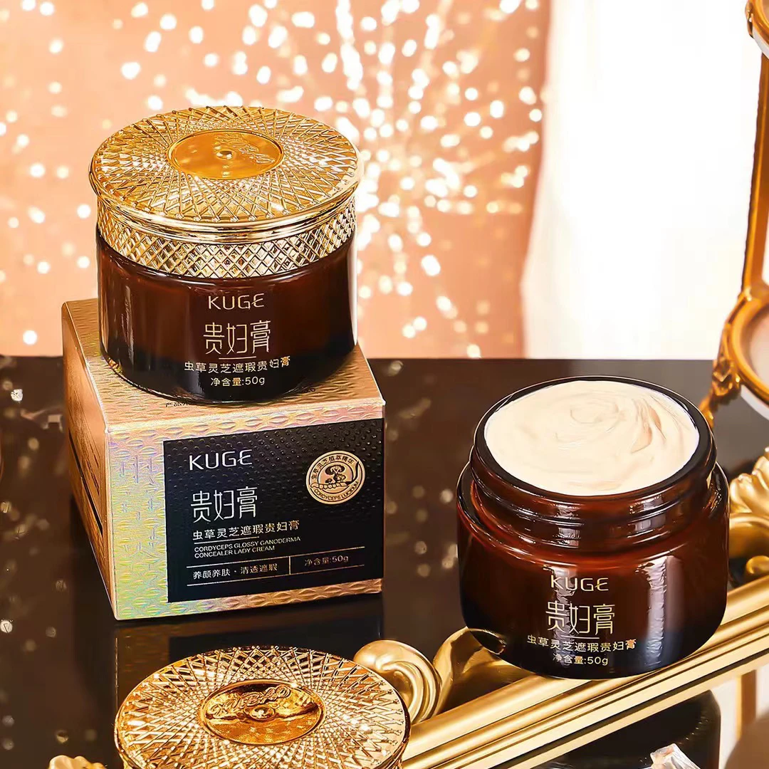 虫草灵芝奢养贵妇膏拍一发三