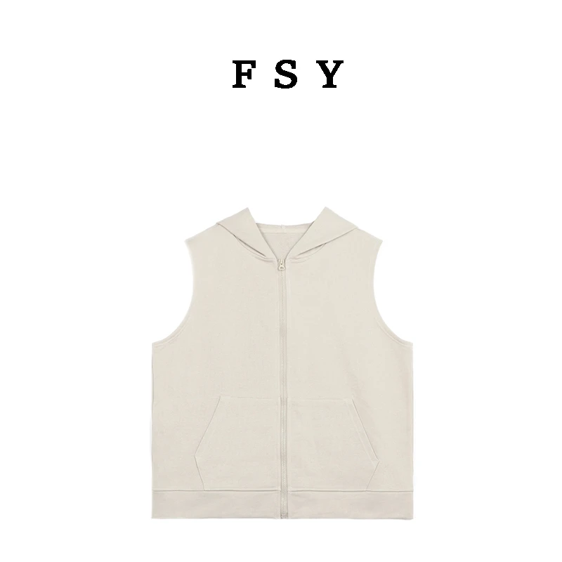 【女款】汉麻棉女士马甲连帽气质时尚百搭马夹减龄带帽