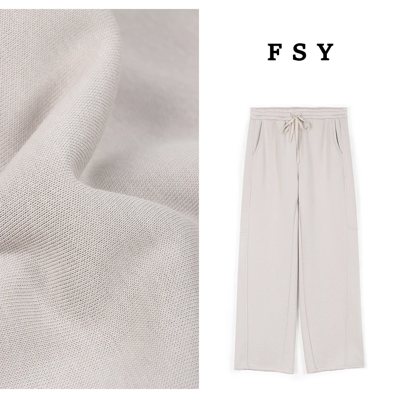 加绒汉麻棉女士休闲裤镰刀裤宽松时尚百搭松紧腰长裤显瘦