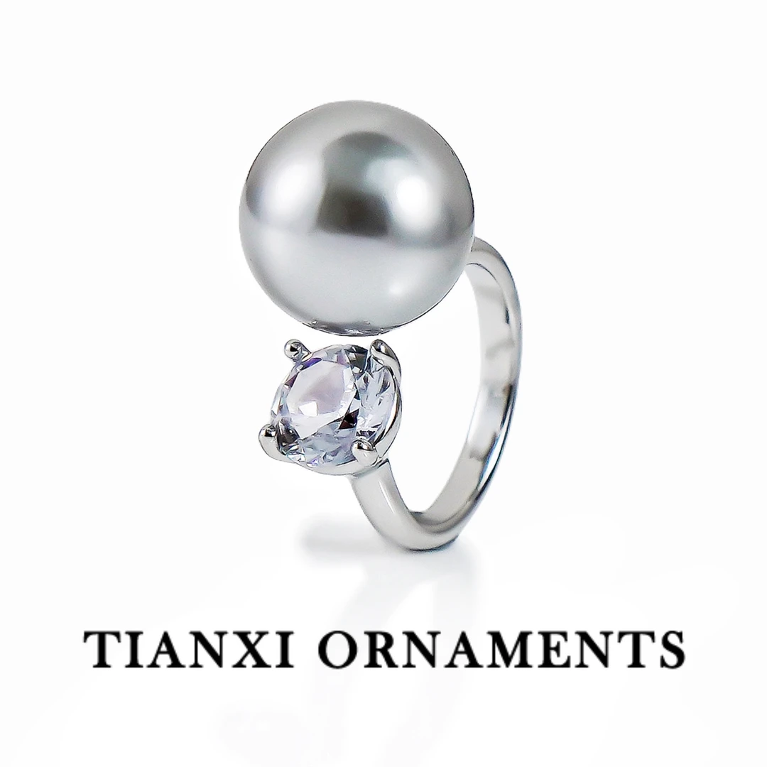 铜合金戒指 ——甜兮   B517   银色时尚简约气质大方戒指