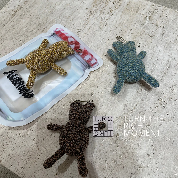 返潮复古AUBRUINO 24AW设计师品牌 TURIGHT买手店 钩针小熊