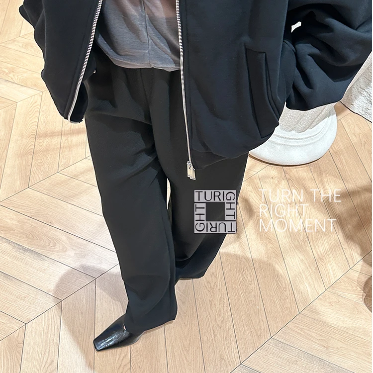 UHOO WU 24PF 设计师品牌 TURIGHT买手店 抽绳羊毛宽松西裤