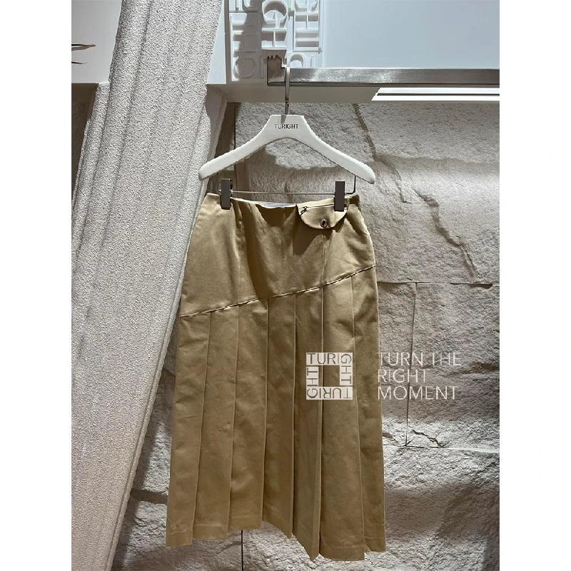 TURIGHT买手店 23PF现货 KIJUN 设计师品牌 时尚百搭褶皱半身裙