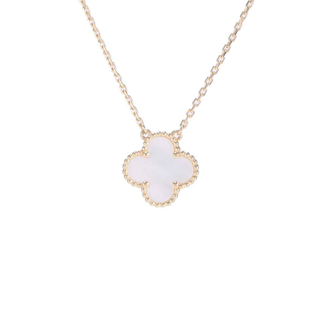 99新  VAN CLEEF&ARPELS 项链单花中号 珍珠贝母 新扣 P243973852