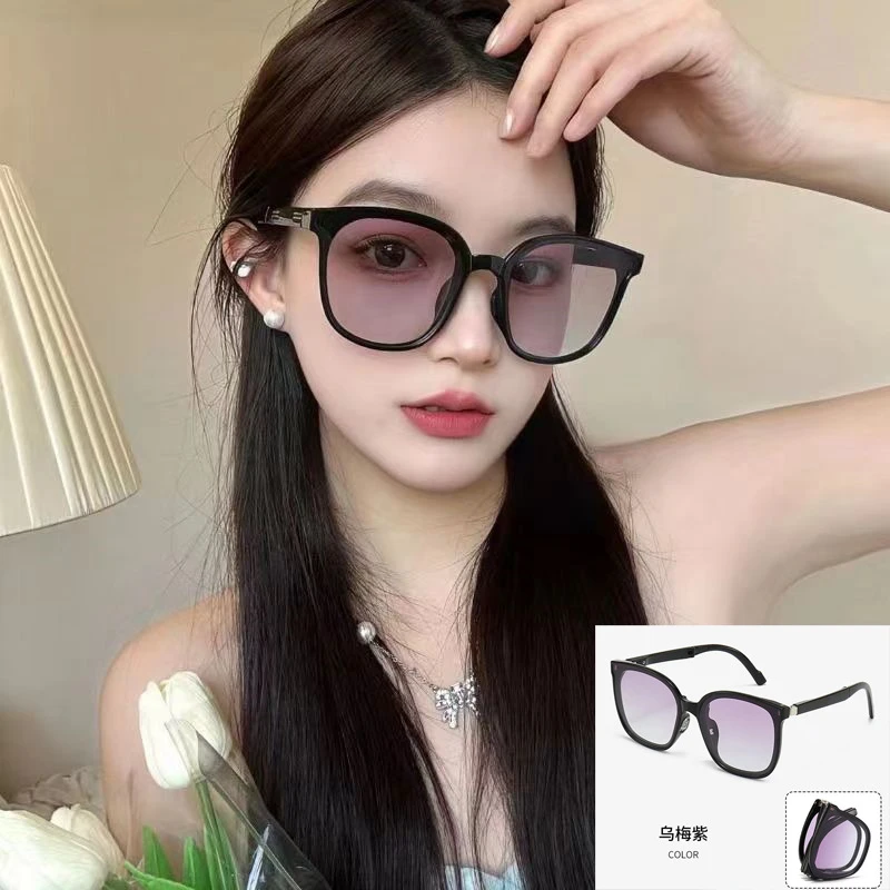 可折叠气垫鼻款托偏光墨镜女防晒时尚开车太阳眼镜防紫外线太阳镜