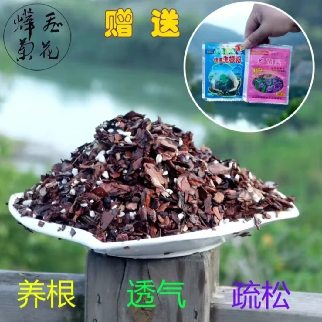 【养兰专用土】家用透气营养土植料虎皮兰蝴蝶兰君子兰大颗粒松