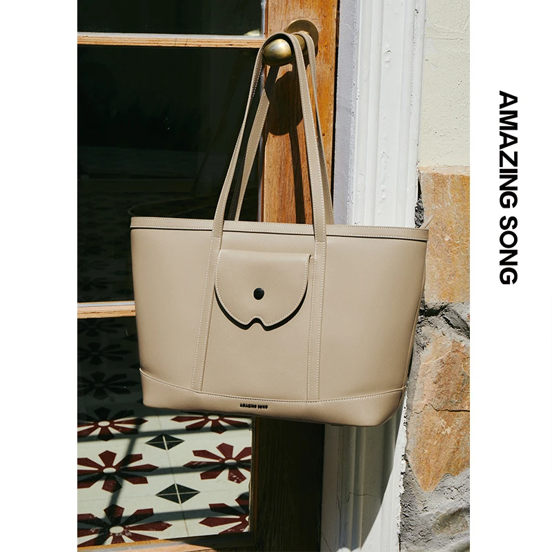 【618限定福利】渔夫托特包时尚百搭休闲单肩大容量包包男女通用