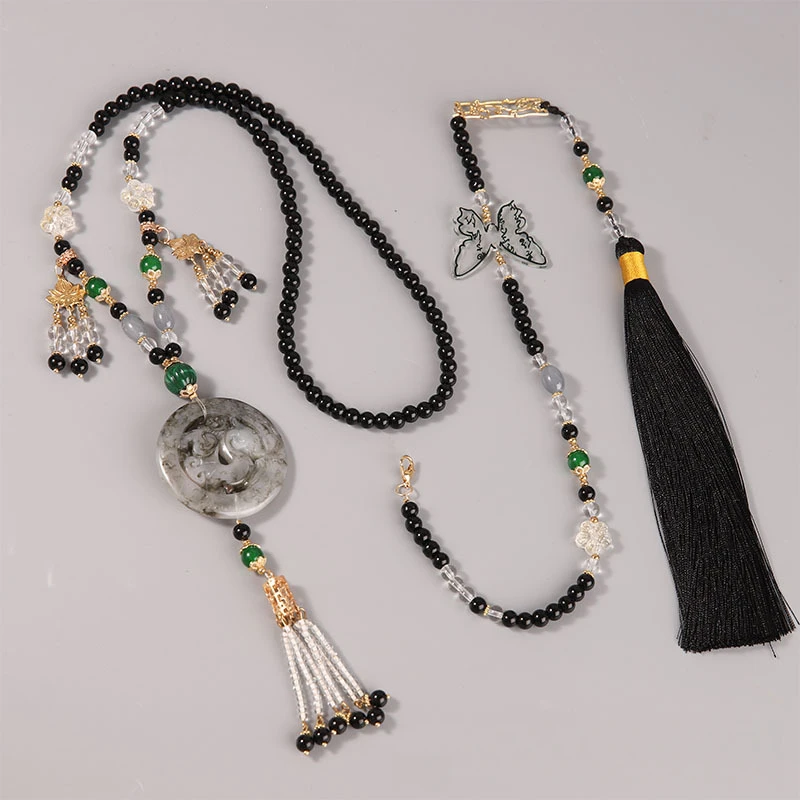 合金亚克力吊坠 新中式璎珞背云古风明制汉服马面裙配饰流苏