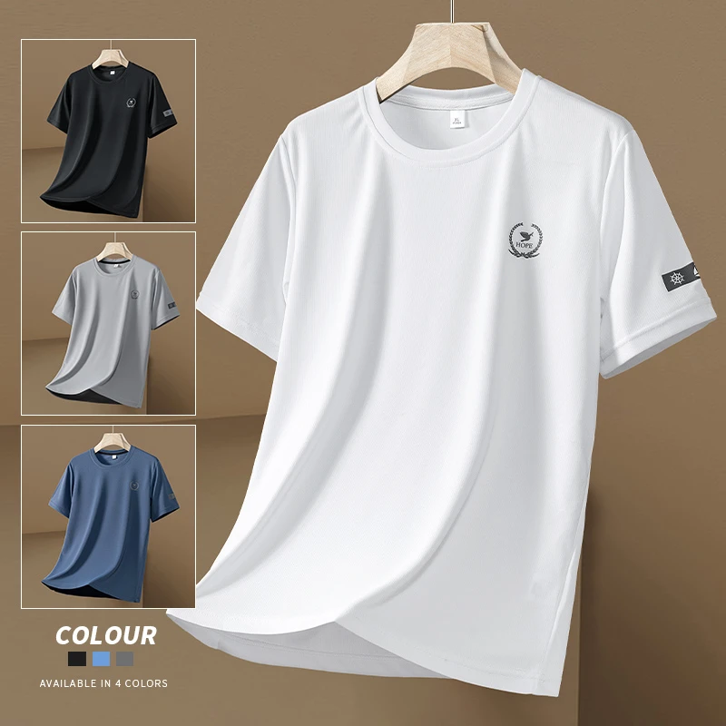 真维斯户外运动薄款宽松打底衫上装半袖透气男士百搭宽松型