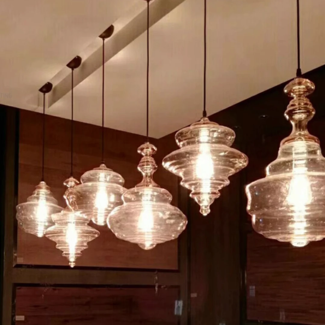 北欧简约玻璃吊灯现代客厅创意餐厅咖啡厅连锁店个性非标异形灯具