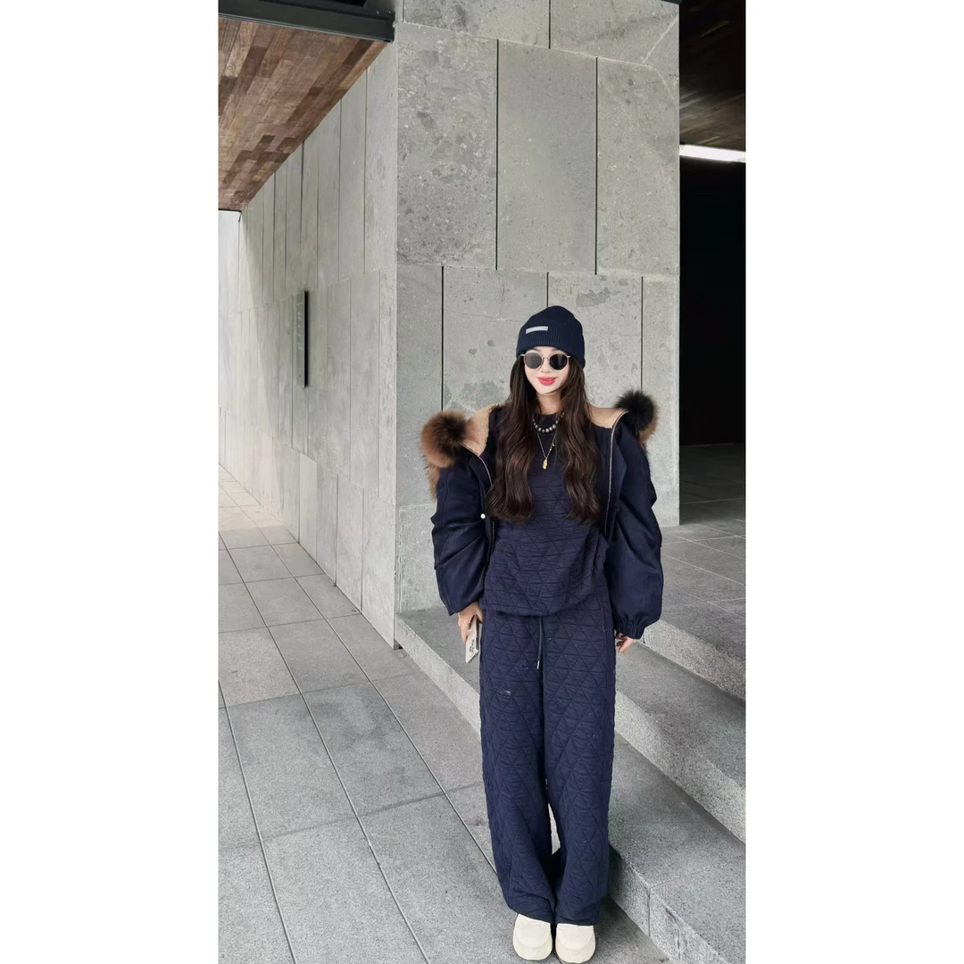 YEER·SHOP【藏青羽绒派克服～】爷儿冬季新款90白鸭绒毛领羽绒派克服