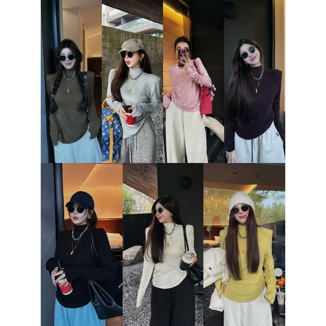 YEER·SHOP【本期打底～】爷儿冬季新款八色百搭打底T恤