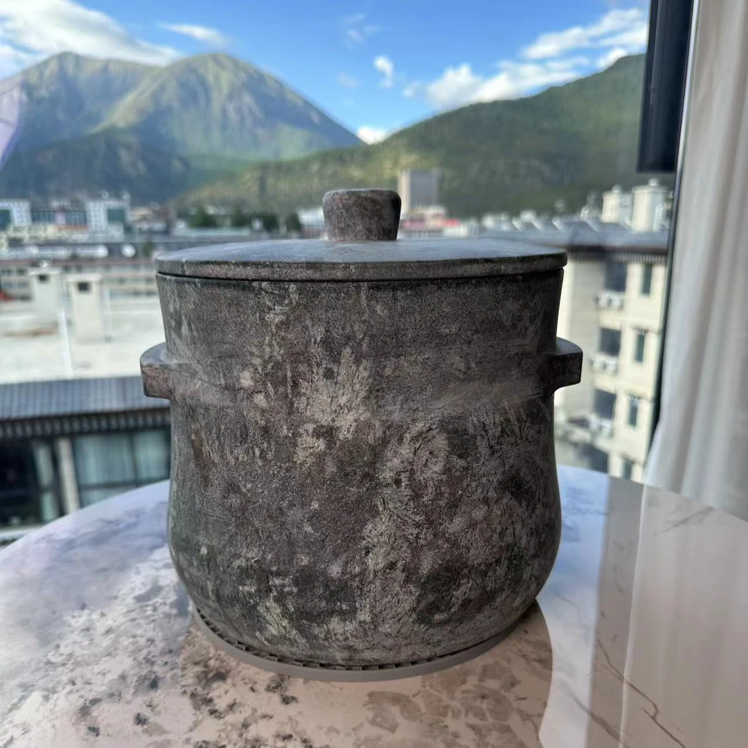圣地莲花【高汤锅】西藏墨脱皂石锅墨脱石锅