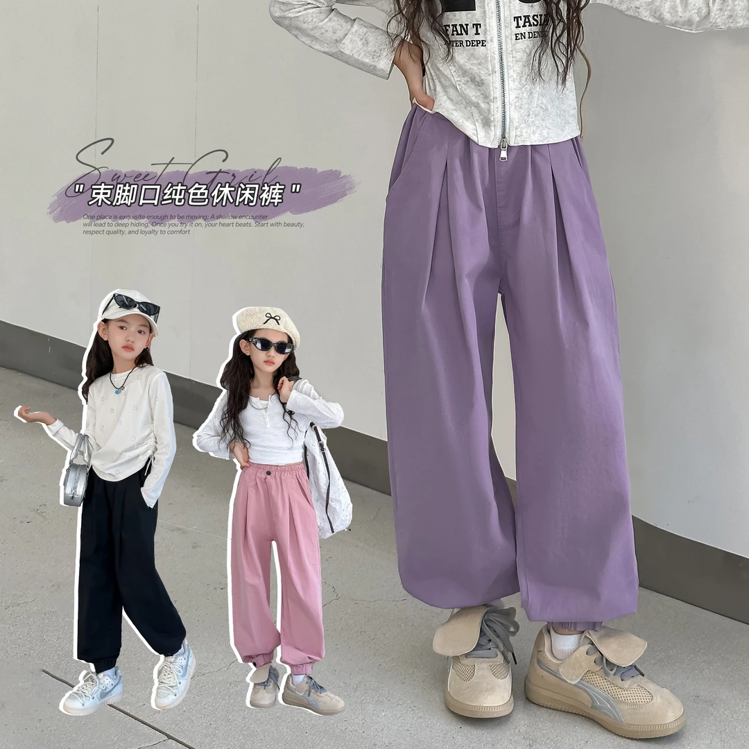 小菲特童装秋季新款女童裤子中大童时尚潮款儿童工装裤JMKQ42446