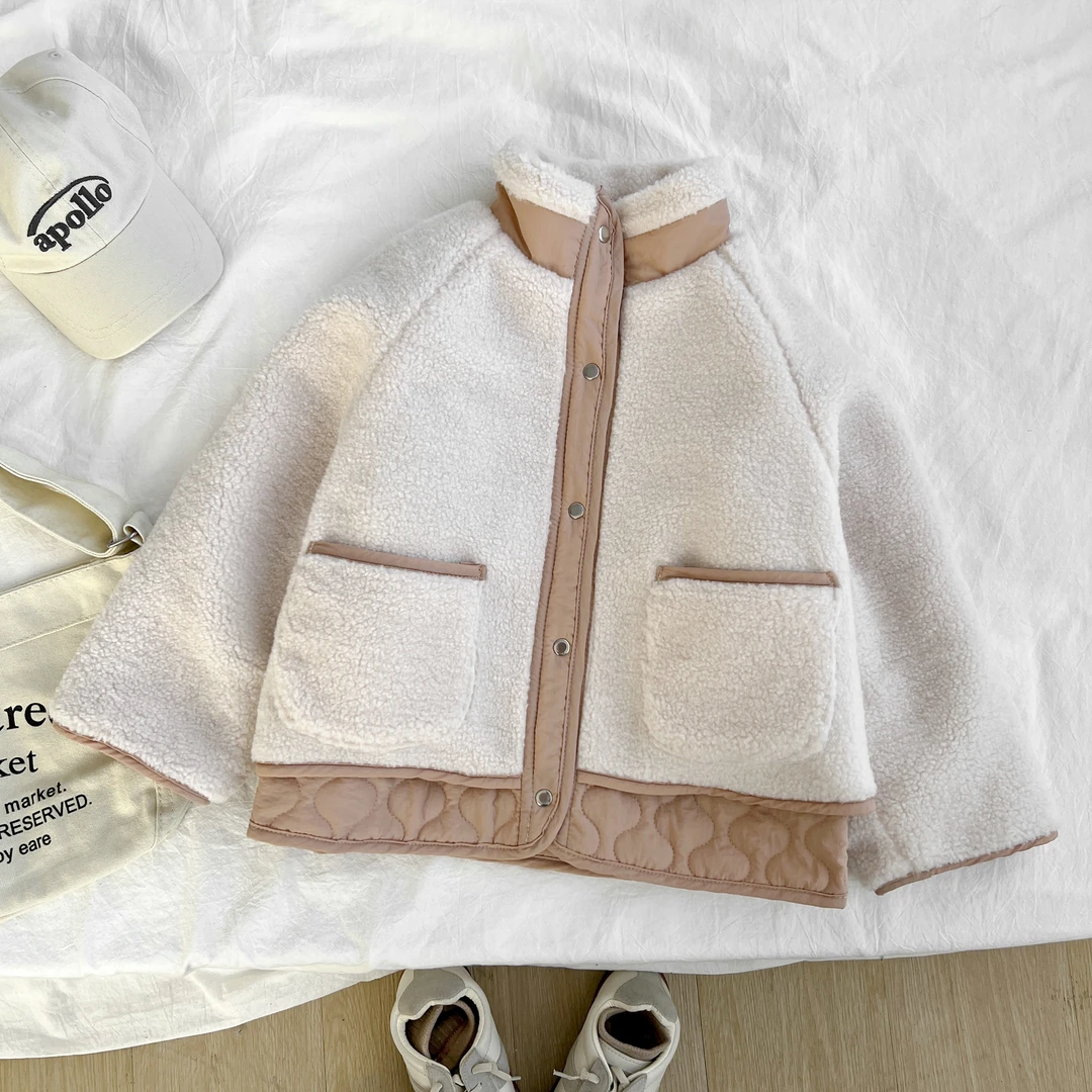 冬季新款女童装保暖上衣中大童休闲儿童洋气加绒外套YQYDW40168