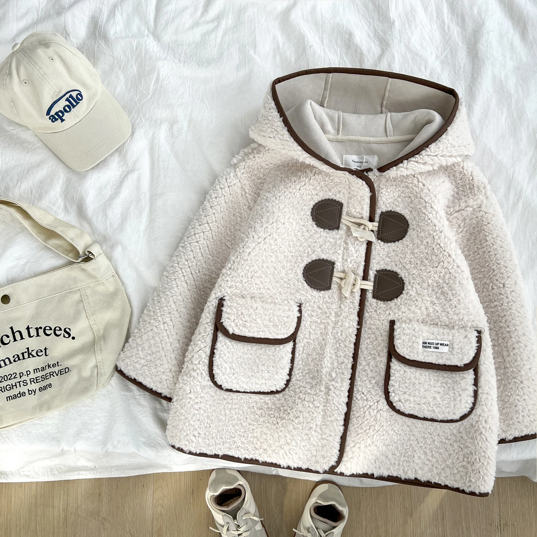 冬季新款女童装中大童儿童时尚加绒女宝宝短款外套YQYDW43863