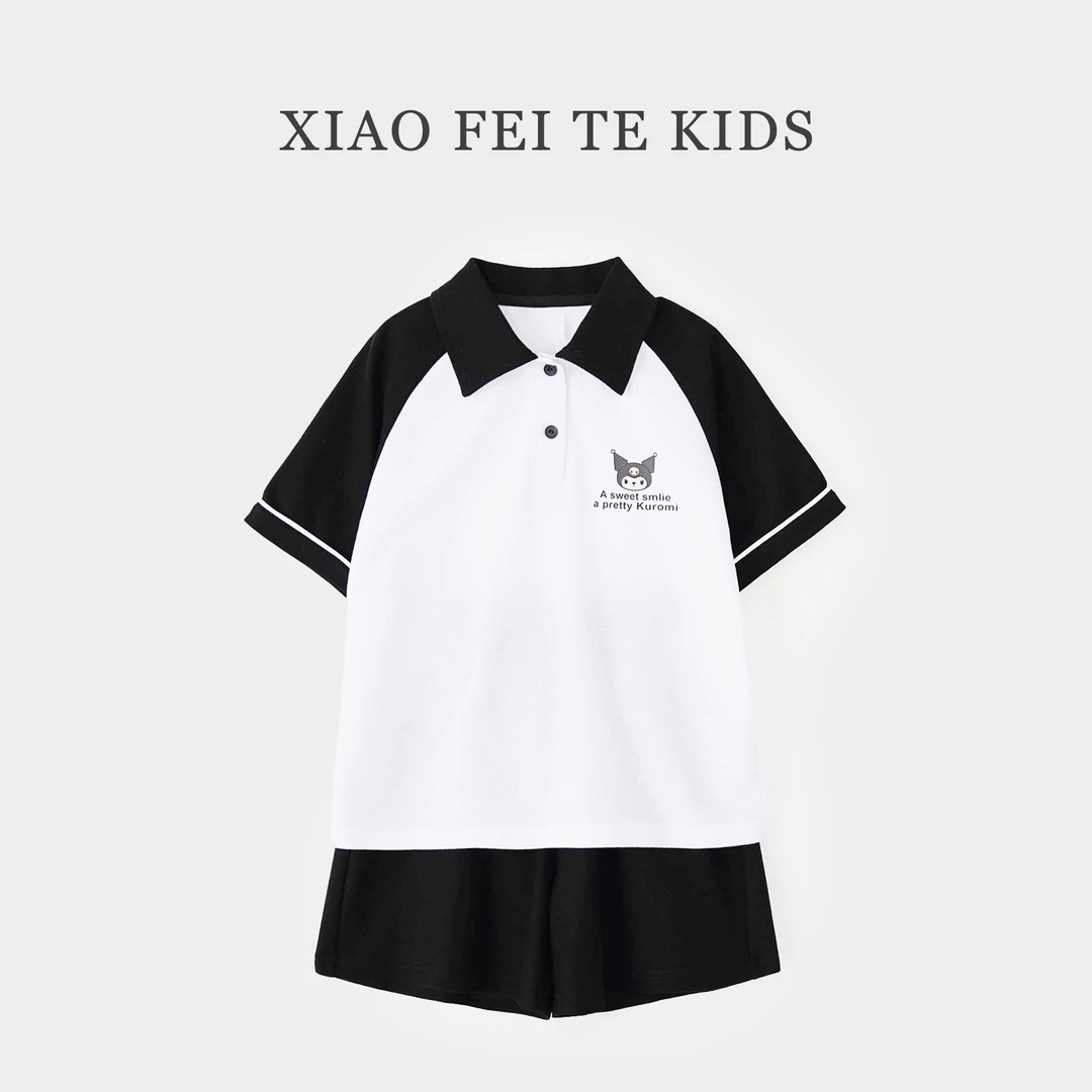 小菲特夏季新款女童装6-12岁女宝宝中大童儿童休闲套装BXTX41585