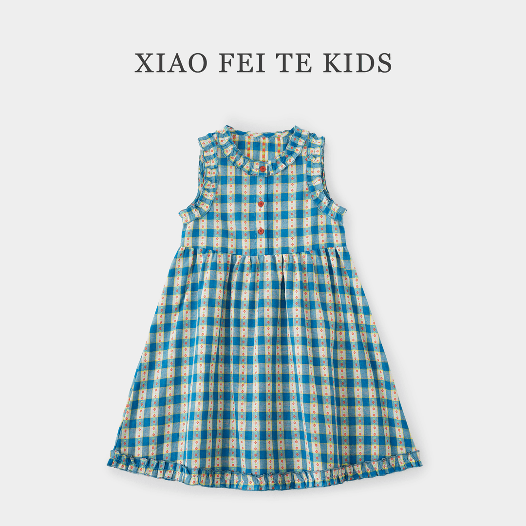 【安娜】小菲特夏季新款儿童裙子中大童时尚女童连衣裙BGQXR4918