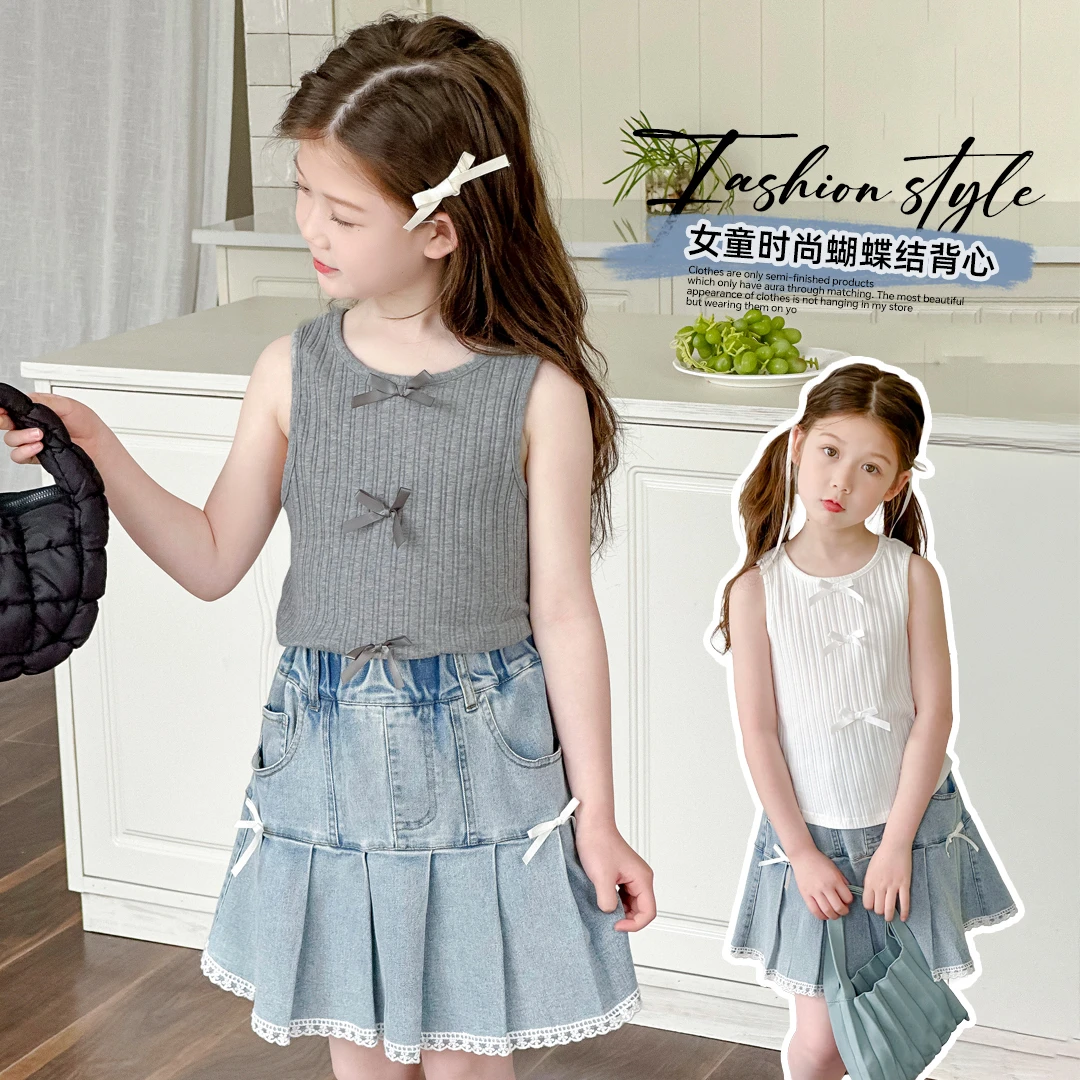 【姗姗】小菲特夏季新款女童装6-12岁女宝宝儿童背心吊带 HSYX41374