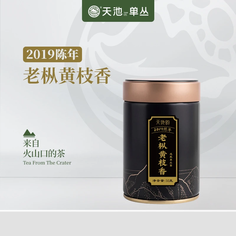 天池茶业小黑罐2019陈年老枞黄枝香凤凰单丛茶头春茶