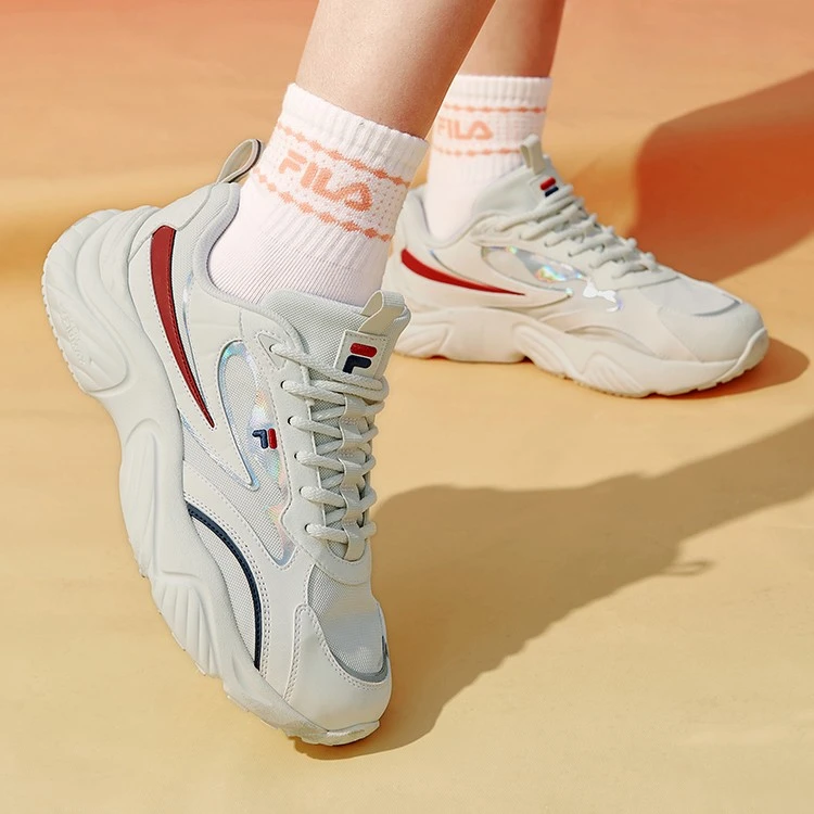 FILA斐乐女鞋夏日潮流秀气流光风透气老爹鞋情侣海螺鞋T12W217303