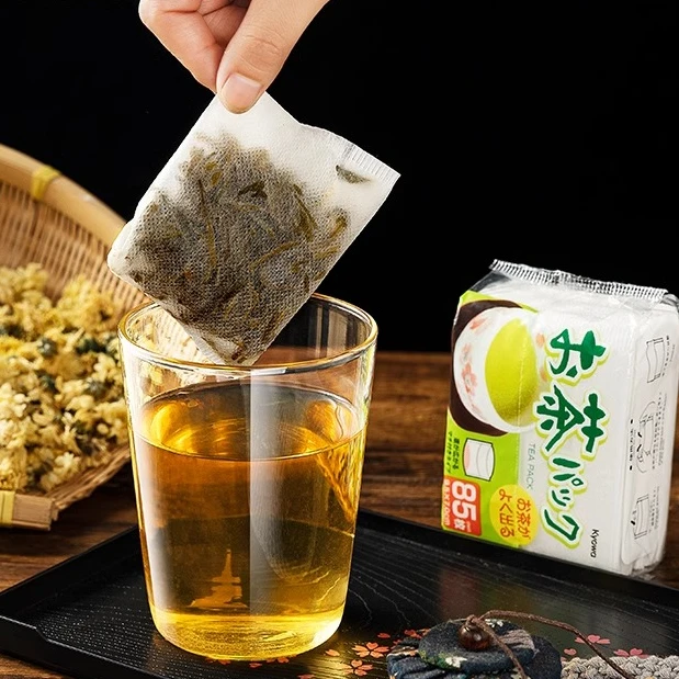日本进口茶包袋一次性煲汤调料过滤茶叶无纺布袋纱布袋花茶果茶袋