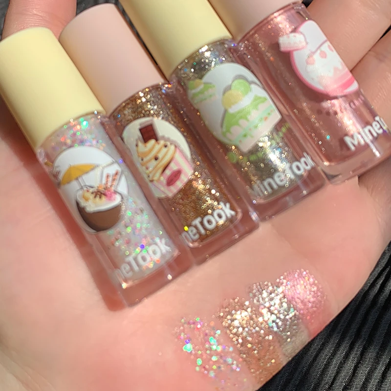 minetook我敲甜系列液体眼影超闪细闪亮片哑光色卧蚕提亮液滴泪妆