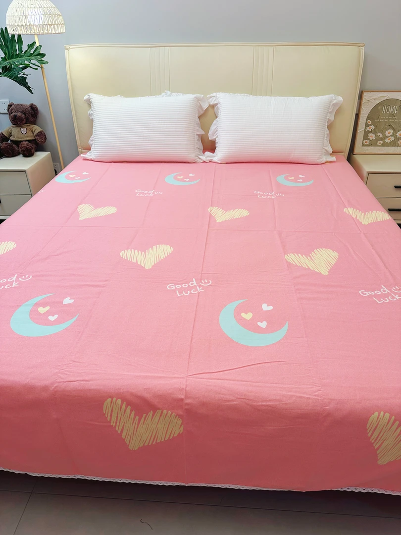 全棉磨毛床单加厚加大250*250cm印花大床床单卡通床单大床床单