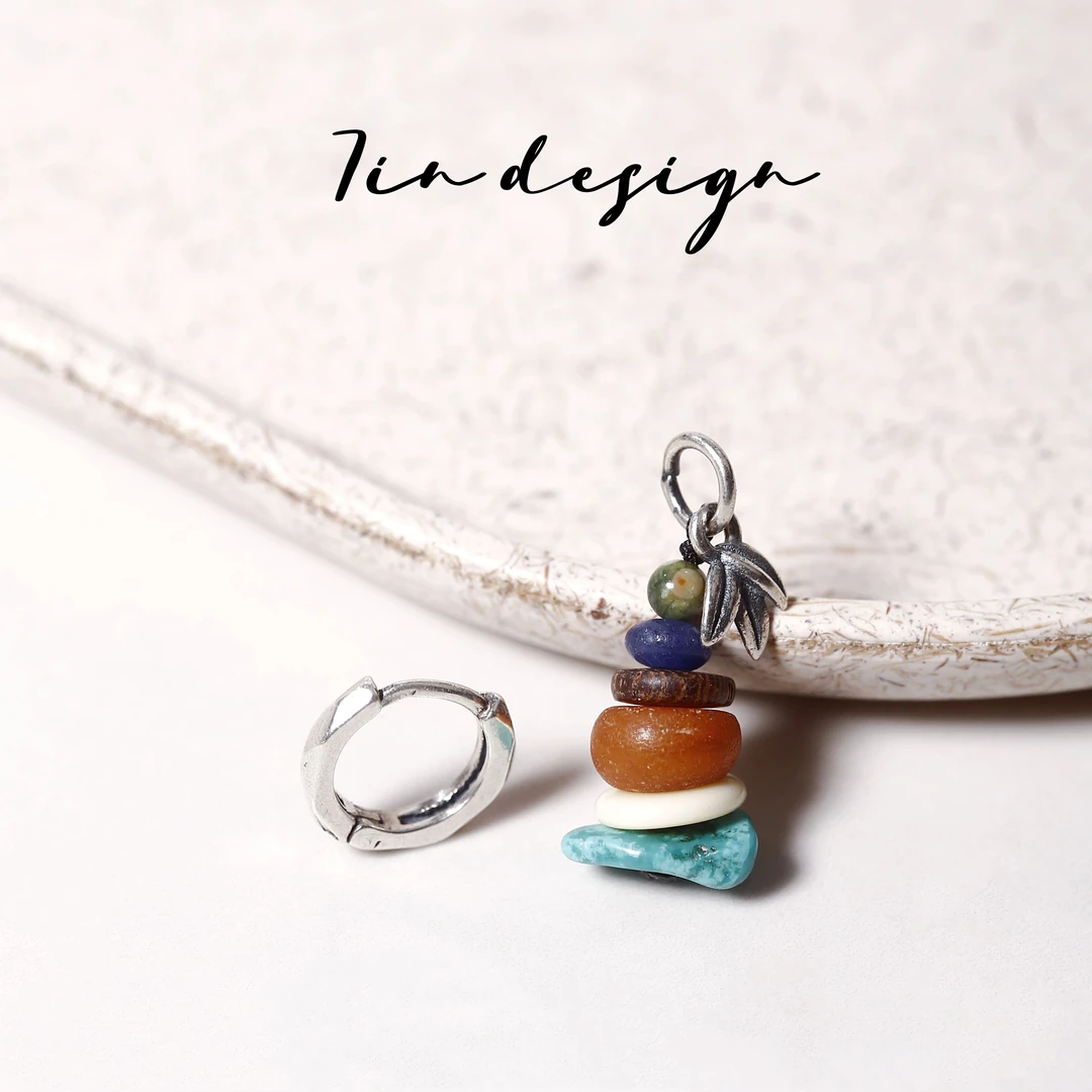 925银耳饰 7in复古店【塔塔】原创设计手工塔塔创意复古单只耳环