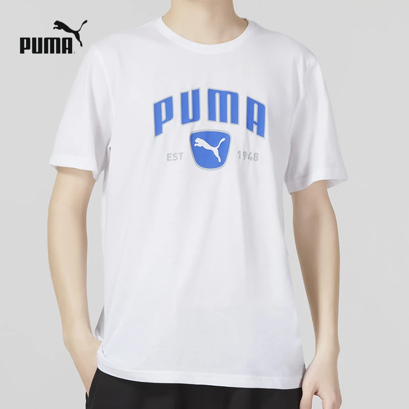 彪马PUMA圆领学生短袖男夏季新款时尚情侣运动T恤休闲上衣 523743