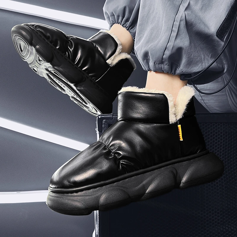 小扬哥推荐】雪地靴男款冬季加绒保暖青少年户外穿情侣防滑高帮鞋