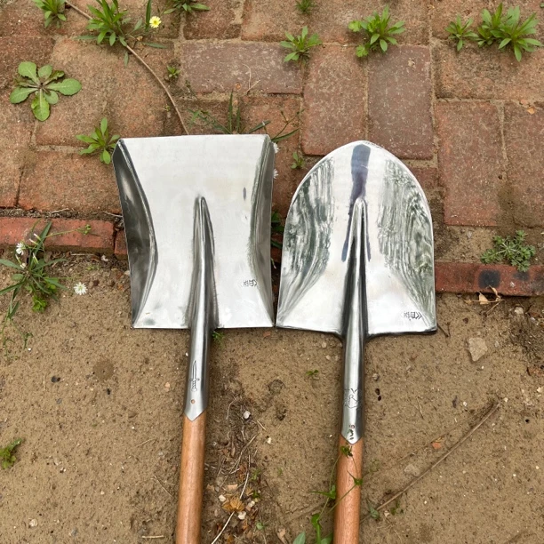 白钢不上锈尖锹平锹挖土翻地平地铲粮食农用园林工具