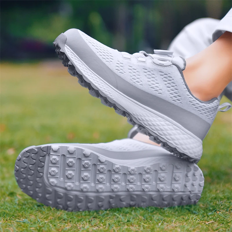 好店合集网面透气高尔夫男士鞋旋钮扣夏季运动休闲轻便舒适飞织