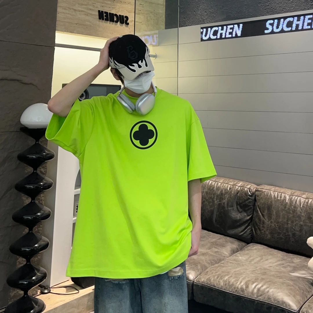 SUCHEN 春夏百搭情侣装短袖圆领宽松ins休闲个性潮流T恤 1-025