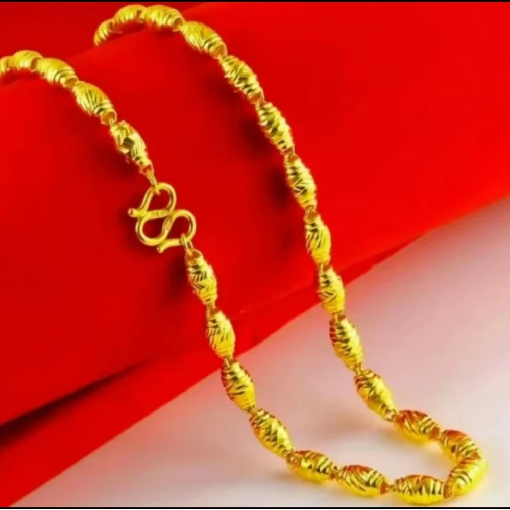 合金项链合金项链网红新款橄榄项链气质金属百搭轻奢潮流精美