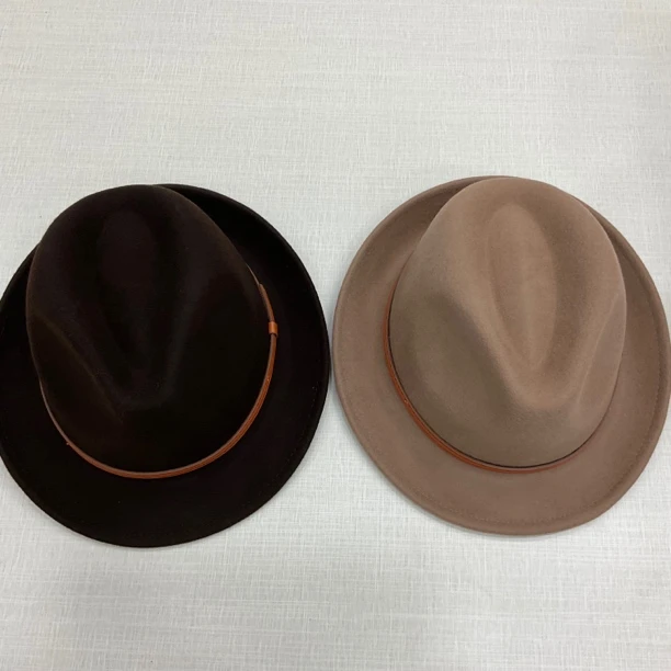 秋冬羊毛呢礼帽英伦风百搭时尚复古平沿爵士帽