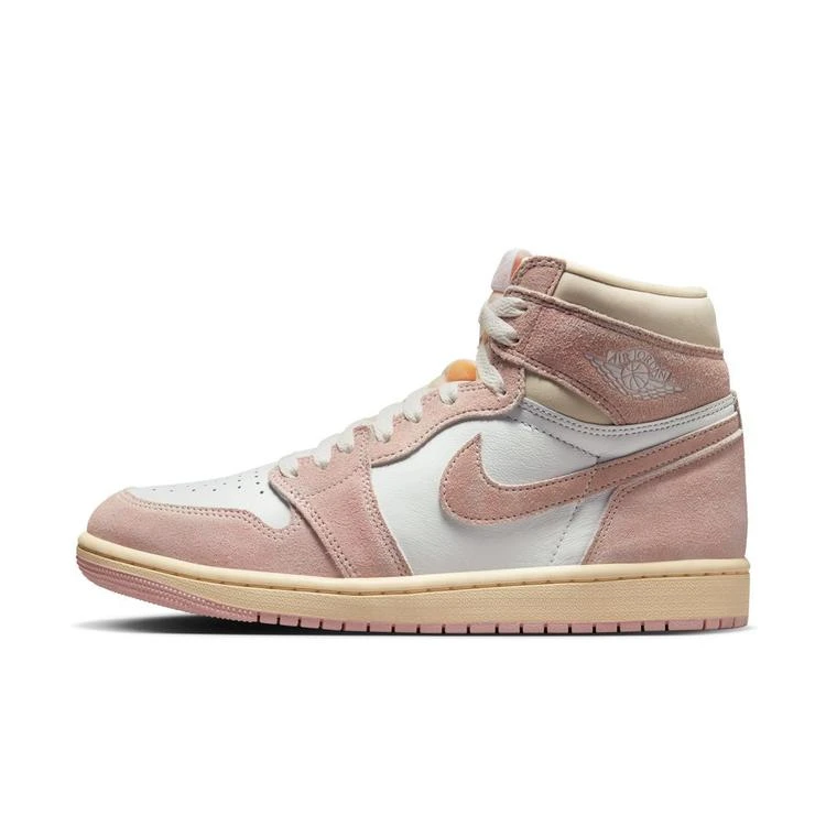 AJ1女款运动休闲粉白复古球鞋高帮潮流拼接FD2596-600